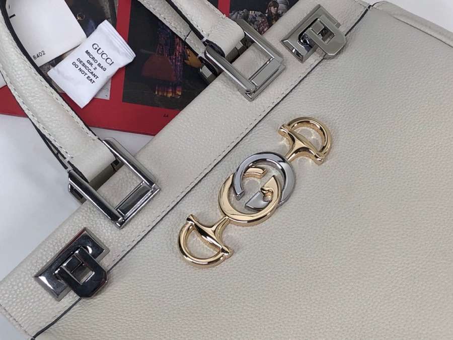 Gucci Zumi grainy leather small top handle bag 569712 1B90X 9022